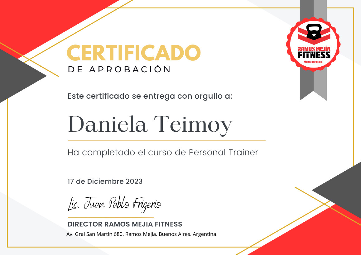 Certificado RAMOSMEJIAFITNESS
